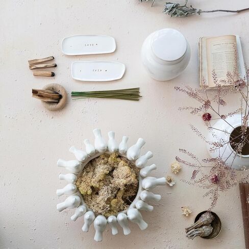 Creative Co-Op Sandstone Organic Shaped Incense Holder, Natural Color in Saudi Arabia