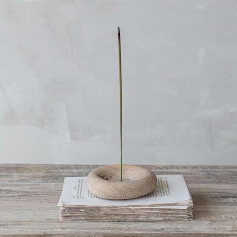 Creative Co-Op Sandstone Organic Shaped Incense Holder, Natural Color in Saudi Arabia