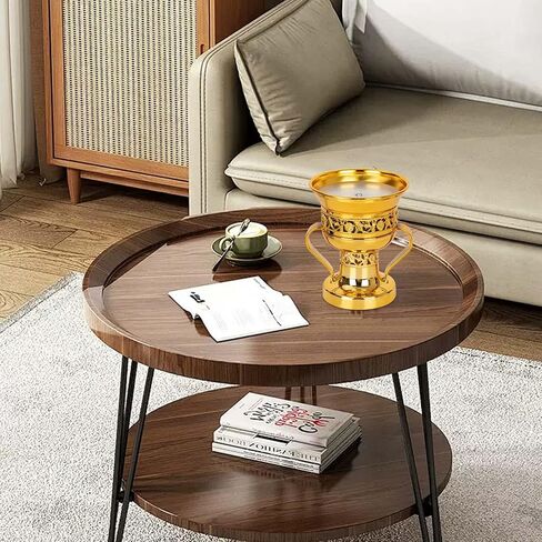 موقد البخور الكهربائي ، حامل البخور الكهربائي على الطراز العربي ، شرق أوسطية ، رقصات زخرفية للمنضدة لليوغا سبا ديكور الكنيسة المسيحية ، الولايات المتحدة الأمريكية (الذهب) in Kuwait