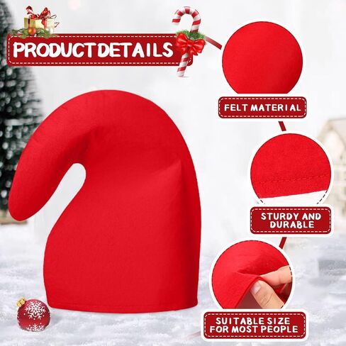 Yahenda 4 PCS Dwarf Gnome Elf Assume Hats Storybook Character Compleens Halloween Elf Cosplay Assplay Hat White and Red Gnome for Halloween Party Dression Up in Saudi Arabia