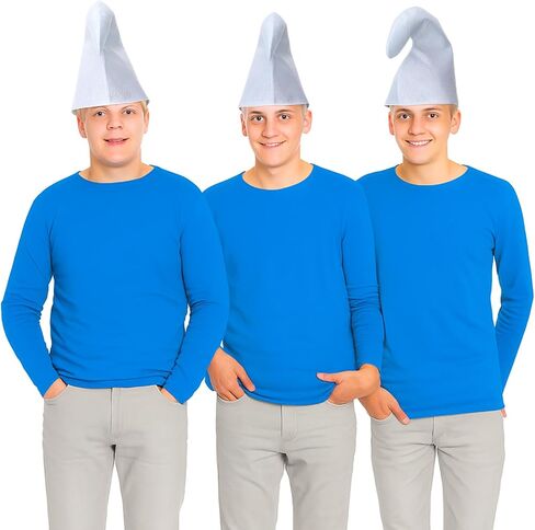 Yahenda 4 PCS Dwarf Gnome Elf Assume Hats Storybook Character Compleens Halloween Elf Cosplay Assplay Hat White and Red Gnome for Halloween Party Dression Up in Saudi Arabia