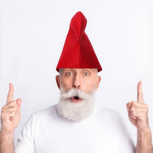 Yahenda 4 PCS Dwarf Gnome Elf Assume Hats Storybook Character Compleens Halloween Elf Cosplay Assplay Hat White and Red Gnome for Halloween Party Dression Up in Saudi Arabia