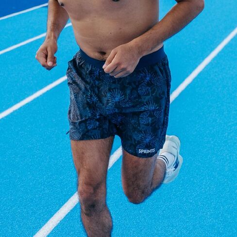 Sprints Mens 2-in-1 Running Shorts, 5 inch Quick Dry Athletic Shorts w/Pockets, Breathable, 4-Way Stretch for Gym & Workout in Kuwait