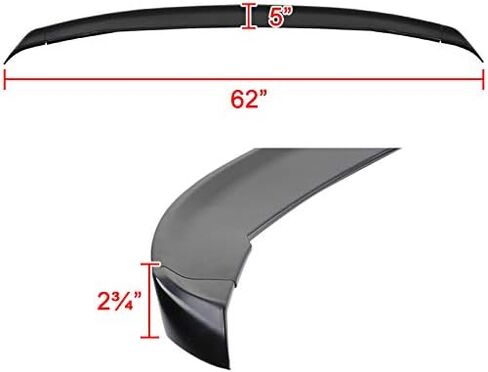 Fits 16-20 3 Piece Blade Matte Black ABS Rear Trunk Spoiler Wing in Saudi Arabia