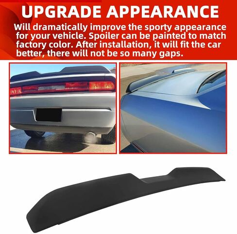 ECOTRIC Rear Trunk Spoiler Wing Compatible with 2008-2017 Dodge Challenger Coupe SRT SXT GT Demon Style in Saudi Arabia