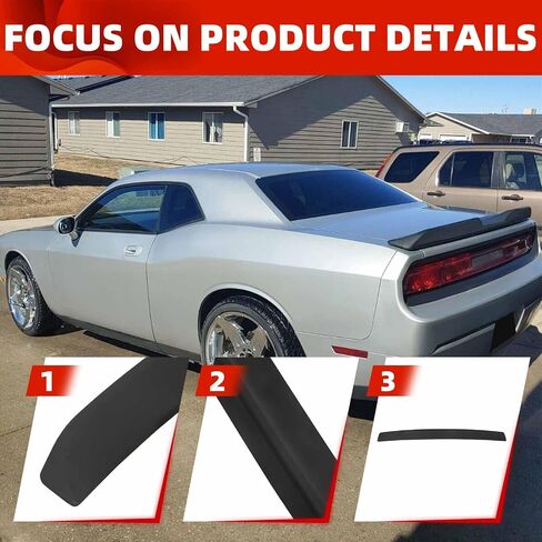 ECOTRIC Rear Trunk Spoiler Wing Compatible with 2008-2017 Dodge Challenger Coupe SRT SXT GT Demon Style in Saudi Arabia
