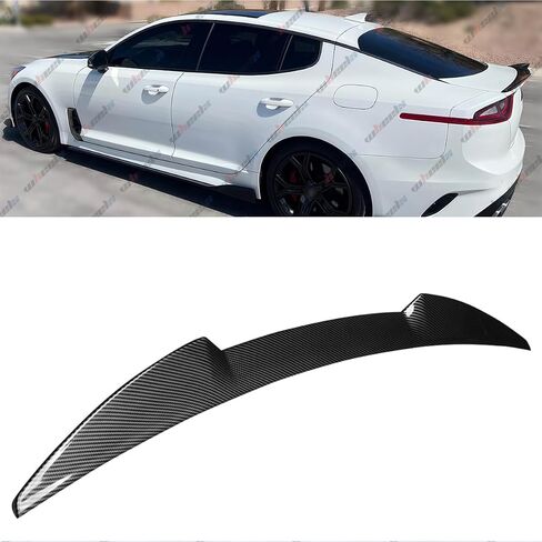Rear Spoiler Compatible with 2018-2024 Kia Stinger, Trunk Exterior Duckbill High Kick Tail Deck Lid Wing Lip Splitter 2018 2019 2020 2021 2022 2023 2024 (Glossy Black) in Saudi Arabia