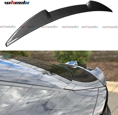 Rear Spoiler Compatible with 2018-2024 Kia Stinger, Trunk Exterior Duckbill High Kick Tail Deck Lid Wing Lip Splitter 2018 2019 2020 2021 2022 2023 2024 (Glossy Black) in Saudi Arabia