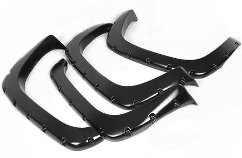 DNA MOTORING WF-CS07-85-MBK Pocket-Rivet Fender Wheel Flare 97.6" 78" Fleetside Bed[07-13 Chevy Silverado],Black in Saudi Arabia