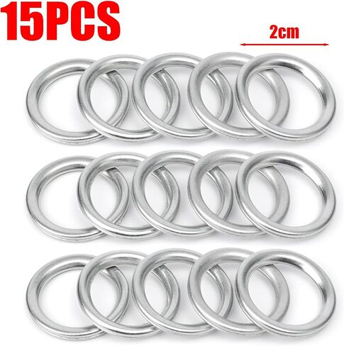 15pcs Car Oil Pan Drain Gasket Drainage Bolt Pad Iron Oil Drain Plug Gasket Replaceable Accessories for Volkswagen Audi in Saudi Arabia