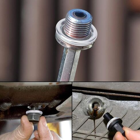 15pcs Car Oil Pan Drain Gasket Drainage Bolt Pad Iron Oil Drain Plug Gasket Replaceable Accessories for Volkswagen Audi in Saudi Arabia