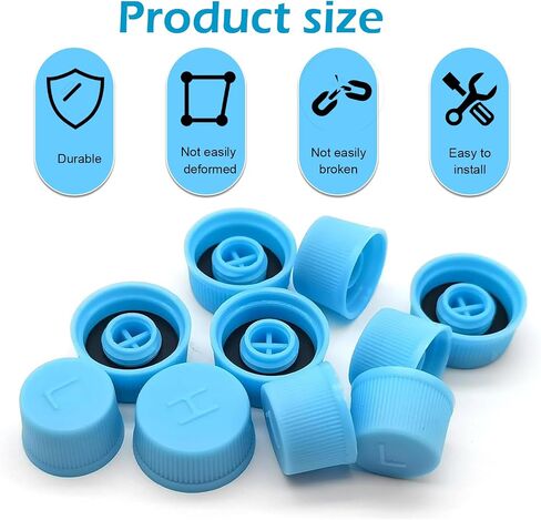 10 PCS Car A/C Valve Core Caps, Leakproof Air Conditioning Hose Valve Covers with "H/L" Distinction on Top, High and Low Pressure Port Covers, Air Conditioning Valve Core Nuts (Blue) in Saudi Arabia