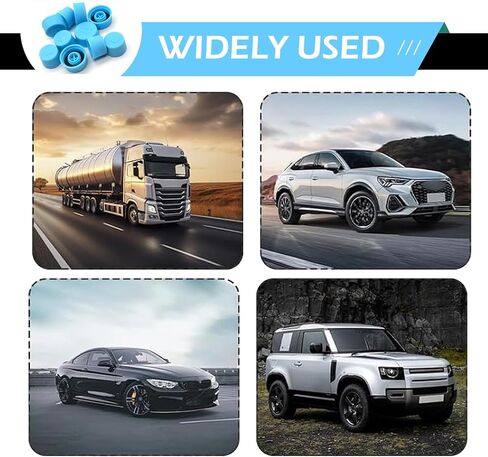 10 PCS Car A/C Valve Core Caps, Leakproof Air Conditioning Hose Valve Covers with "H/L" Distinction on Top, High and Low Pressure Port Covers, Air Conditioning Valve Core Nuts (Blue) in Saudi Arabia
