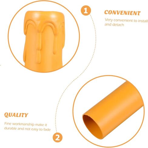 STOBOK 20pcs Chandelier Socket Sleeves Fashionable Plastic Candle Holders for Decorations Socket Covers for Decorative Lamps in Saudi Arabia