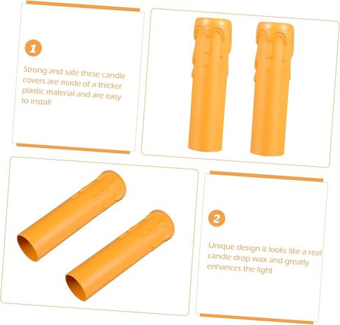 STOBOK 20pcs Chandelier Socket Sleeves Fashionable Plastic Candle Holders for Decorations Socket Covers for Decorative Lamps in Saudi Arabia
