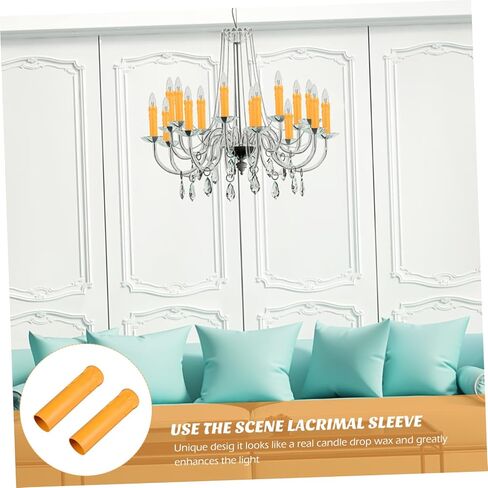 STOBOK 20pcs Chandelier Socket Sleeves Fashionable Plastic Candle Holders for Decorations Socket Covers for Decorative Lamps in Saudi Arabia