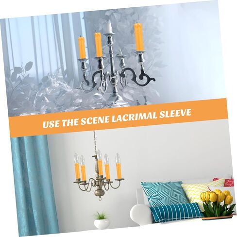 STOBOK 20pcs Chandelier Socket Sleeves Fashionable Plastic Candle Holders for Decorations Socket Covers for Decorative Lamps in Saudi Arabia