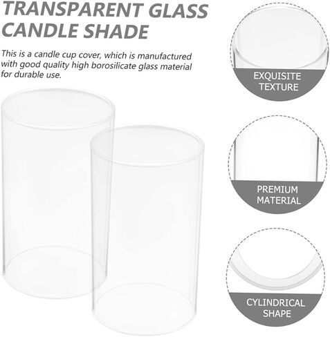 Ciieeo 2pcs شمعة القبة الشفافة تغطي حاملي الشمعة الزخرفية لإضاءة المزاج Cloche Cloche للمنزل و in Kuwait