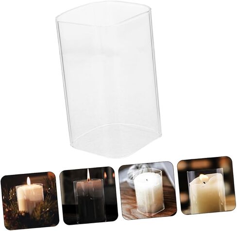 Clear Candle Holder Sleeve Open Ended Shade for Household Use for Weddings and Home Decor Transparent Design in Saudi Arabia