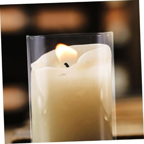 Clear Candle Holder Sleeve Open Ended Shade for Household Use for Weddings and Home Decor Transparent Design in Saudi Arabia