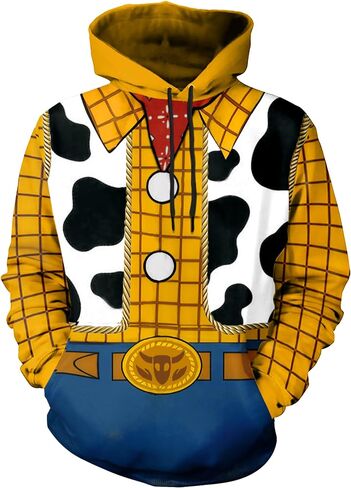 Arvilhill Men's Halloween Costume Hoodies Adult Cosplay Funny Print Pullover with Pocket (S-3XL) in Saudi Arabia