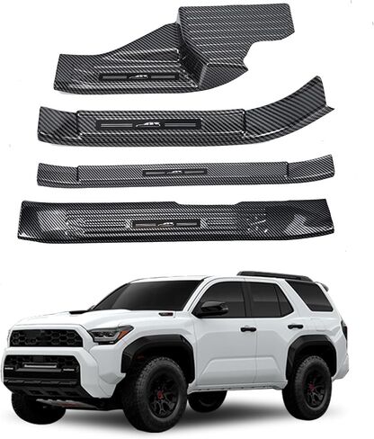 Carbon Fiber Door Sill Protector, Interior & Exterior Anti-Scratch Guards, Compatible with 2025 Toyota 4Runner (Exterior Door Sill) in Saudi Arabia