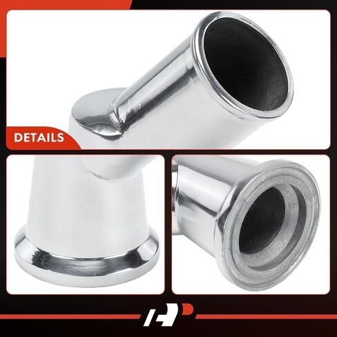 A-premium المصقول الألومنيوم 45 ° 360 قطب ماء/ترموستات السكن متوافق مع Chevy 265-502 كتلة صغيرة كبيرة ، مع حلقة O و 2 براغي ، 4.3L 4.4L 4.6L 4.9L 5.4L 5.4L 5.7L 6.6L 7.4L 7.4L 7.4L in Saudi Arabia