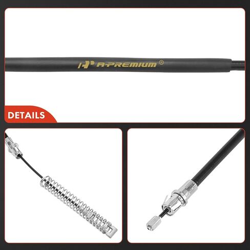 A-Premium الخلفية السائق الجانبي للبوران تجميع كابل الفرامل متوافق مع طرازات شيفروليه و GMC: Silverado 1500 2004-2005 ، Silverado 2500 HD 2003-2004 ، Sierra 1500 2004-2006 ، Sierra 2500 HD 2003-2004 in Kuwait