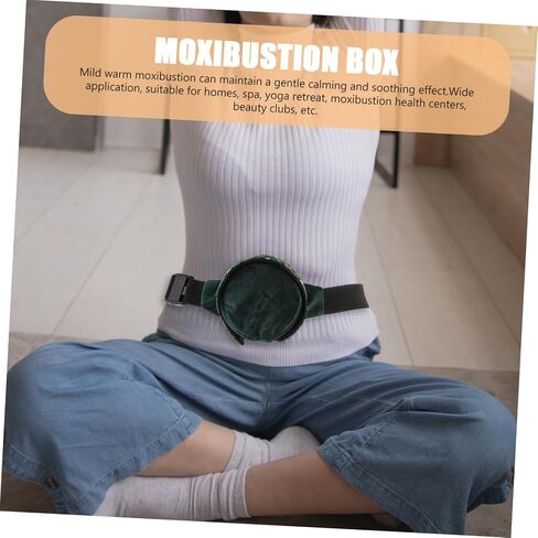 2Pcs Moxibustion Box Set with Velvet Smoke Filter Cover, Copper Moxa Stick Holder for Full Body Use, Traditional Chinese Therapy for Home in Saudi Arabia