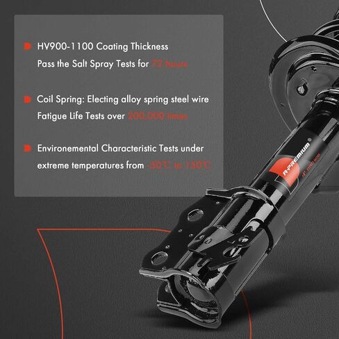 A-Premium Front Complete Strut & Coil Spring Assembly Compatible with Toyota Yaris 2012 2013 2014 2015, Hatchback, 2-PC Set in Saudi Arabia