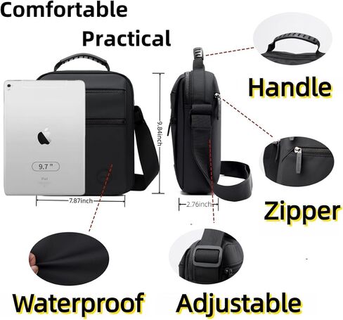 Small Messenger Bag for Men Women,Anti Theft Crossbody Shoulder Bag for Men Adjustable Strap Water Resistant in Saudi Arabia