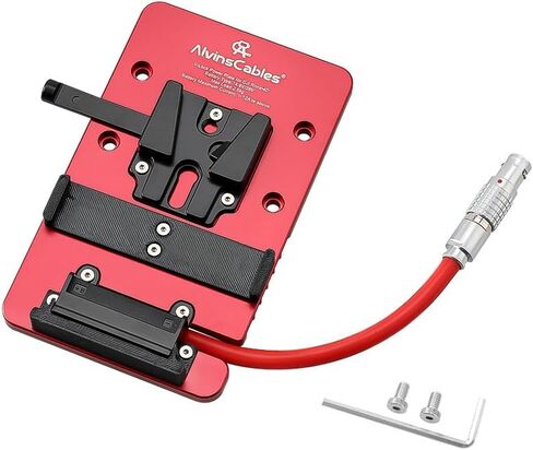 Alvins V Mount Battery Plate for DJI Ronin 4D, V Mount Plate with 6-pin 1B DC-in Out Put Battery Mounts Plate for Ronin 4D in Kuwait