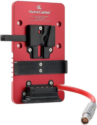 Alvins V Mount Battery Plate for DJI Ronin 4D, V Mount Plate with 6-pin 1B DC-in Out Put Battery Mounts Plate for Ronin 4D in Kuwait