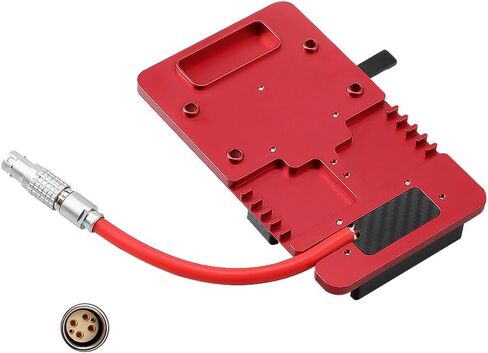 Alvins V Mount Battery Plate for DJI Ronin 4D, V Mount Plate with 6-pin 1B DC-in Out Put Battery Mounts Plate for Ronin 4D in Kuwait