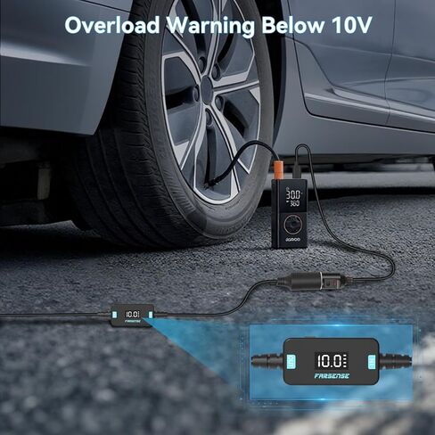 Farsense USB C إلى 12V ولاعة السجائر المحول-محول C إلى 12 فولت ، النوع C من الذكور إلى 12 فولت سجائر أخف ، كابل أنثى (1 قدم) يدعم شاشة الجهد لكاميرا DASH ، GPS ، مسجل القيادة ، إلخ 1 حزمة in Kuwait