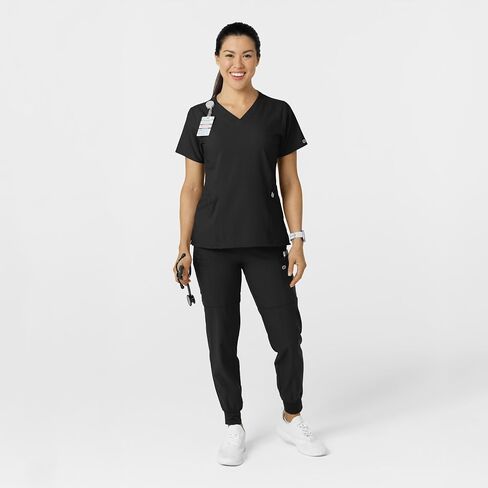 WonderWink W123 Women’s Comfort Waist Cargo Jogger Pant — Black, X-Large Tall in Saudi Arabia