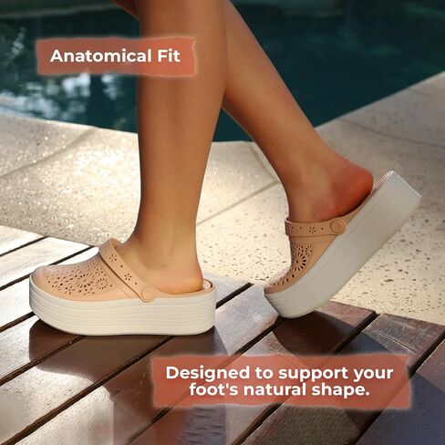 بالي - تسد للنساء | أنيقة منصة مقاومة للماء | أحذية مائية للسيدات خفيفة الوزن مثالية للصيف ، والملابس غير الرسمية والخارجية in Kuwait