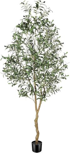 Faux Olive Tree 7FT – Tall Olive Trees Artificial Indoor with Natural Trunk and Lifelike Fruits, Large Fake Olive Tree Potted Artificial Plant for Home Office Living Room Decor in Kuwait