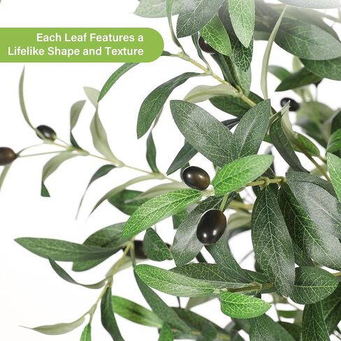Faux Olive Tree 7FT – Tall Olive Trees Artificial Indoor with Natural Trunk and Lifelike Fruits, Large Fake Olive Tree Potted Artificial Plant for Home Office Living Room Decor in Kuwait