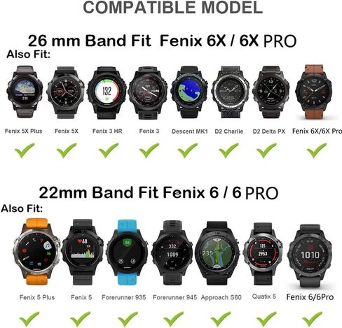 26 22 مم ذكي لـ 7x 7 6x Pro 5x 3 Hr Enduro Silicone Leather Leather Equist in Kuwait