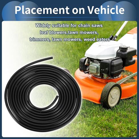 Petrol Fuel Line 5ft 1/8" ID Fuel Line Hose 1/5" OD Gas Line Pipe Hose for Chainsaw, String Trimmer and Blower Petrol Small Powersports Engines Black in Saudi Arabia