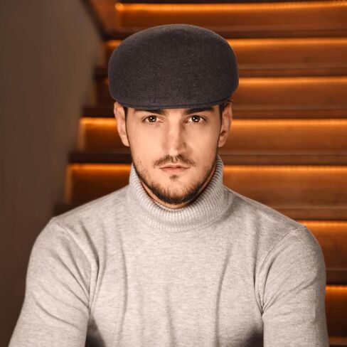 Ascot Newsboy Hat Wool Felt for Men Crushable Sun Protection Water Repellent | Boina para Hombre in Kuwait
