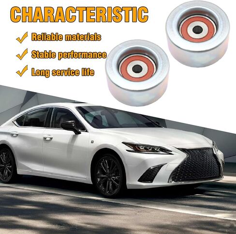 UOIENRT 2Pcs 166040P010 Idler Pulley Replacement for Lexus ES350 2007-2021, Replacement for Toyota 4Runner 2003-2021, Camry 2007-2021, Replaces 166040P011 1660431010 1660431020 in Saudi Arabia