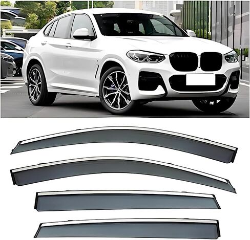 Car Wind deflectors Car Wind Deflectors for X4 2018 2019 2020 2021 2022, Deflector Shield Side Window Sun Rain Guards Visor Stick-on Fitment in Saudi Arabia