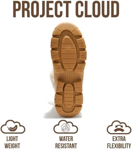 Project Cloud Snow Boots for Women Waterproof Genuine Leather 2.5" Platform Wedge Womens Boots - Memory Foam Fur Boots Winters Boots for Women Non-Slip Rain Boots Women's Snow Boots (Lydia) in Kuwait