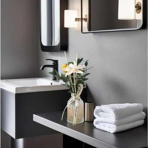 زهور مجففة من القصب من العطر المنزلي ، ناشر الحمام مع العصي ، 3.38oz الزيت الأساسي الياسمين ، لافندر معطرة ، للمنزل ، رائحة المكتب in Kuwait