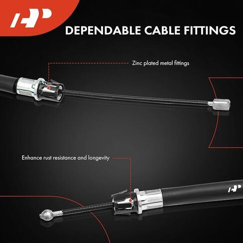 A-Premium Rear Driver Side Parking Brake Cable Assembly Compatible with Chevrolet, GMC and Isuzu Models: S10 Sonoma 1996-2003, Hombre 1996-2000 - Replace# 15052594, 15150275 in Saudi Arabia