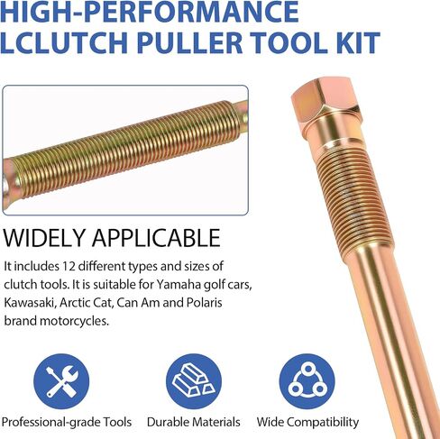 Professional Clutch Puller Tool Set of 13 Sizes Models and Sizes Fit for Golf Cart, Kawasaki Mule, Arctic Cat ZR, Can-Am Maverick X3, Polaris RZR & Removal Clutch Alignment Puller Tools Kit Set in Saudi Arabia