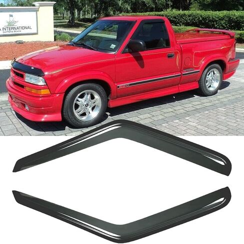 Side Window Visor Wind Vent Deflector,2pcs Outside Tape-On Rain Guards Set fit for 1996-2020 Chevry Express/GMC Savana 1500/2500/3500 Van,2003-2009 Kodiak/GMC Topkick C4500/C5500 92455 in Saudi Arabia