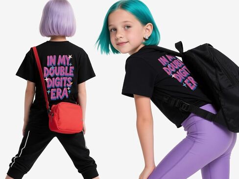 قميص عيد ميلاد الفتيات العاشر ، أرقائي المزدوجة عصر tshirt لمدة 10 سنوات ، إنه قميص عيد ميلادي تي شيرت تي شيرت in Kuwait